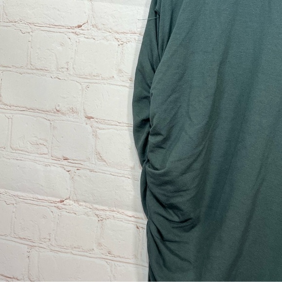 Sarah Liller SLSF Dress Womens Size Small Green Ruched Tank Midi Stretch NEW - Picture 5 of 10